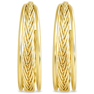 Corinne Textured Braided Hoop Earrings