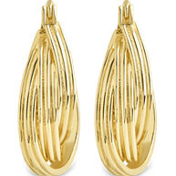 Emery Triple Row Layered Earrings