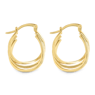Emery Triple Row Layered Earrings