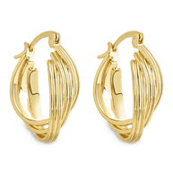 Emery Triple Row Layered Earrings