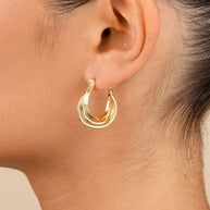 Emery Triple Row Layered Earrings