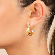 Emery Triple Row Layered Earrings