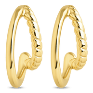 Arcadia Double Row Huggie Hoop Earrings