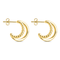 Arcadia Double Row Huggie Hoop Earrings