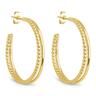 Daria Double Row Hoop Earrings
