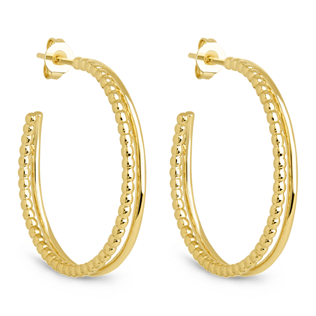 Daria Double Row Hoop Earrings