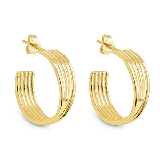Katya Textured Hoop Earrings