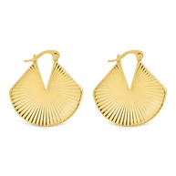 Francesca Ribbed Fan Hoop Earrings