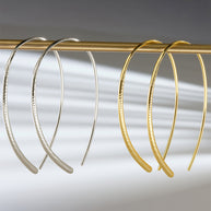 Textured Delicate Threader Hoop Earrings