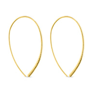 Textured Delicate Threader Hoop Earrings