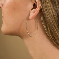 Textured Delicate Threader Hoop Earrings