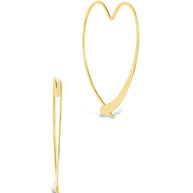 Rorie Heart Threader Hoops