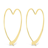 Rorie Heart Threader Hoops