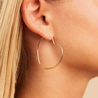 Rorie Heart Threader Hoops