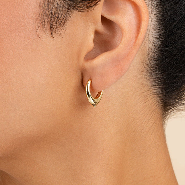 Colby Pointed Teardrop Hoops