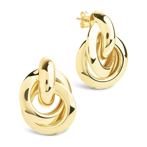 Ashton Layered Door Knocker Stud Earrings