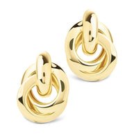 Ashton Layered Door Knocker Stud Earrings