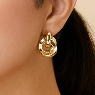 Ashton Layered Door Knocker Stud Earrings