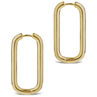 Kaylani Elongated Geo Hoops