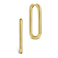 Kaylani Elongated Geo Hoops