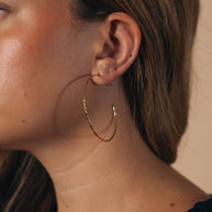 Sterling Silver Textured Hoops