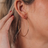 Sterling Silver Textured Hoops