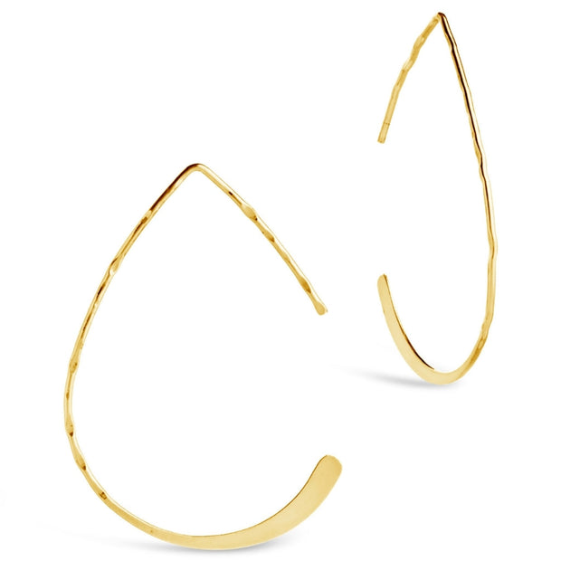 Sterling Silver Teardrop Threader Earrings