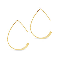 Sterling Silver Teardrop Threader Earrings