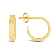 Sterling Silver Graduated Huggie Hoop Earrings