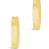 Sterling Silver Graduated Huggie Hoop Earrings