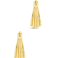 Sterling Silver Ripple Statement Hoop Earrings