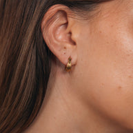Sterling Silver Ripple Statement Hoop Earrings