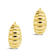 Sterling Silver Graham Ribbed Micro Hoop Earrings