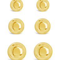 Polished Sphere Stud Earring Set of 3