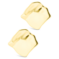 Sterling Silver Vivien Molten Square Statement Studs