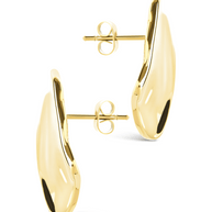 Sterling Silver Vivien Molten Square Statement Studs
