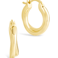Sterling Silver Janice Twisted Hoop Earrings
