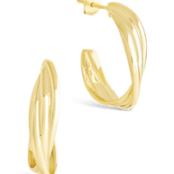 Sterling Silver Monique Twisted Stud Earrings