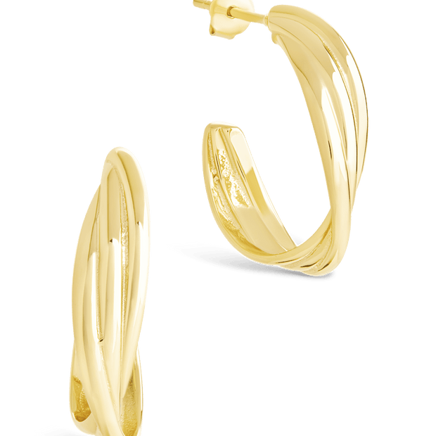 Sterling Silver Monique Twisted Stud Earrings
