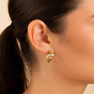 Sterling Silver Kaira Crossbar Hoops