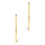Sterling Silver Kamryn Luxe Stone Accent Hoops