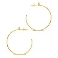 Sterling Silver Kamryn Luxe Stone Accent Hoops