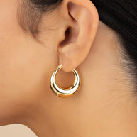 Graduated Tube Hoop Earrings