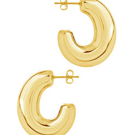 Avril Elongated Chunky Hoop Earrings