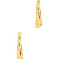 Delia Textured Hoop Earrings