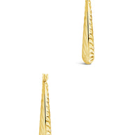 Delia Textured Hoop Earrings