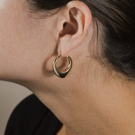 Indy Elongated Hoop Earrings