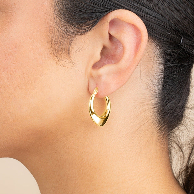 Indy Elongated Hoop Earrings