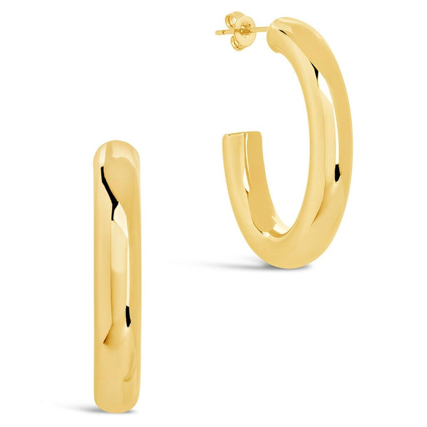 Rory Polished Tube Hoop Earrings