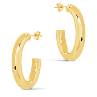 Rory Polished Tube Hoop Earrings